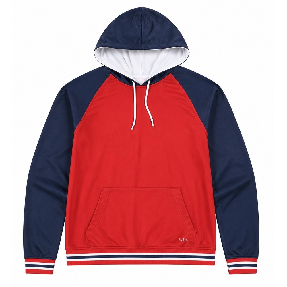 Boombah Colorblock Athletic Pullover Hoodie Men's‎ 2XL Red Navy Sweatshirt
